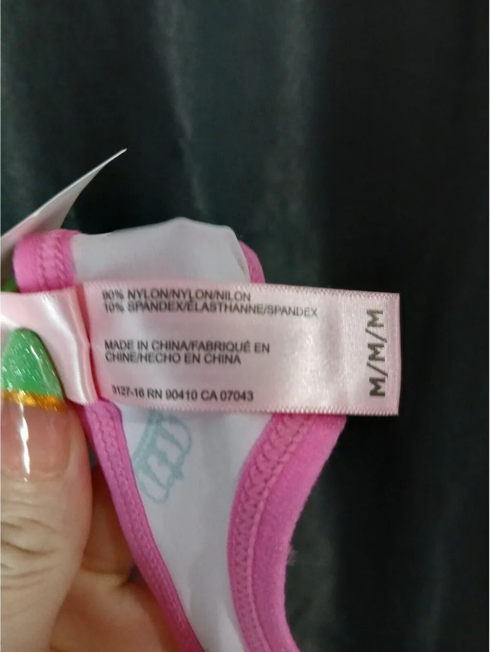 Juicy Couture Single NWT Pink Logo Crown Thong Panties Medium Barbiecore E/93